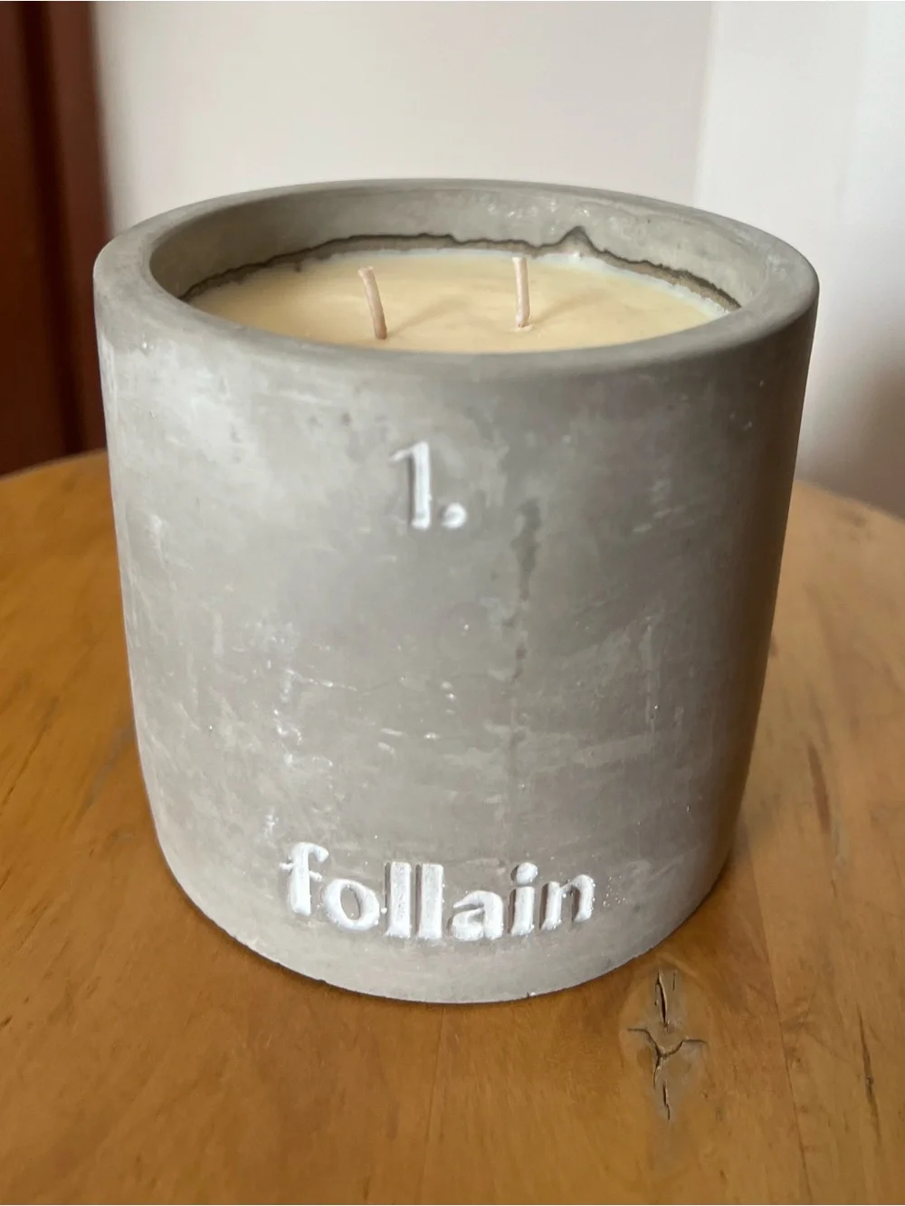 Follian Candle Number 1 — Two-Wick